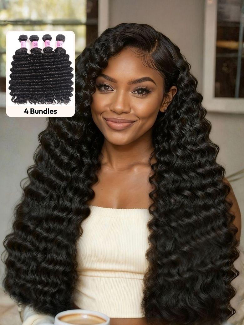 OPHELIA Hair Bundles Deep Wave Virgin Human Hair